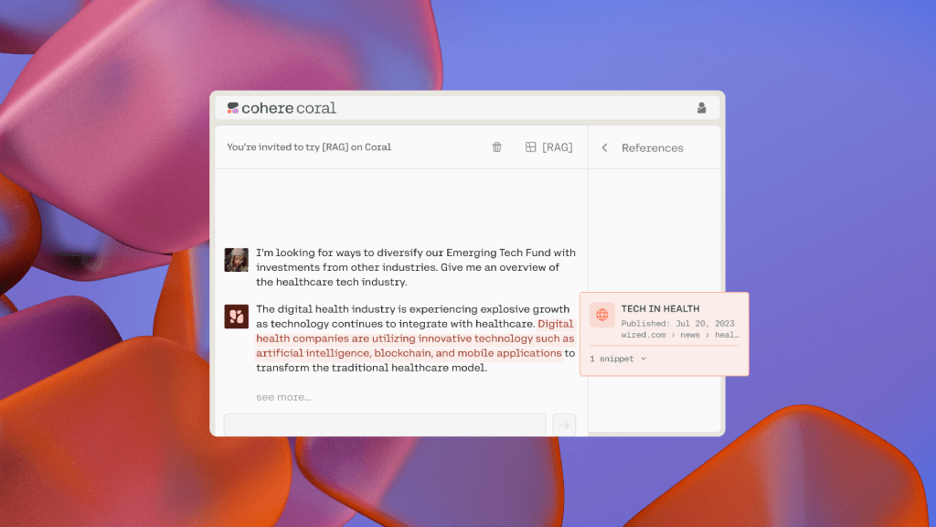 Cohere Introducing Coral, the Knowledge Assistant for Enterprises Post feature image